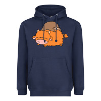Navy sloth and highland cow Heavyweight Hoodie - linhVisuals