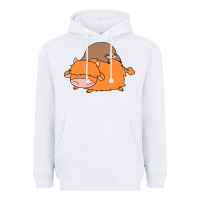 White sloth and highland cow Heavyweight Hoodie - linhVisuals