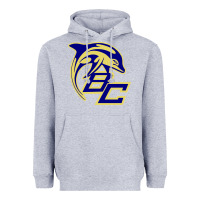 Heather Grey battery creek high school, beaufort Heavyweight Hoodie - linhVisuals