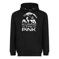 Black gift for men kissing the pink Heavyweight Hoodie - linhVisuals