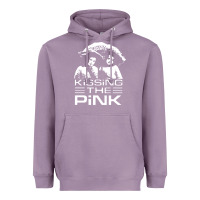 Lavender gift for men kissing the pink Heavyweight Hoodie - linhVisuals