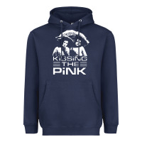 Navy gift for men kissing the pink Heavyweight Hoodie - linhVisuals