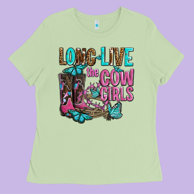 Long Live The Cowgirls Olivia Ladies Tee Designed By Oliviacreatesart