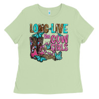 Matcha long live the cowgirls olivia Ladies Tee - OliviaCreatesArt