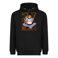 Black johnny cash eating cake in a bush Heavyweight Hoodie - linhVisuals