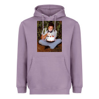 Lavender johnny cash eating cake in a bush Heavyweight Hoodie - linhVisuals