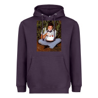 Plum johnny cash eating cake in a bush Heavyweight Hoodie - linhVisuals