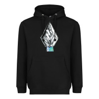 Black volcom Heavyweight Hoodie - linhVisuals