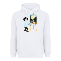 White bob sloth Heavyweight Hoodie - linhVisuals