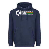 Navy #commodore 64 Heavyweight Hoodie - linhVisuals