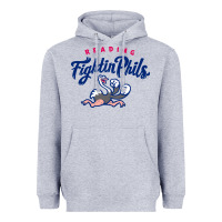 Heather Grey reading fightin phils Heavyweight Hoodie - linhVisuals