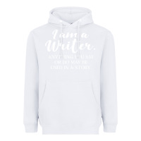 White i am a writer Heavyweight Hoodie - linhVisuals
