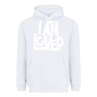 White i am loved Heavyweight Hoodie - linhVisuals