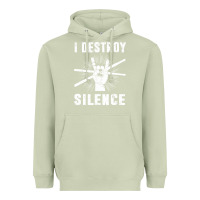Matcha i destroy silence drum set drummer gift Heavyweight Hoodie - linhVisuals