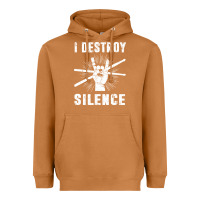Meerkat i destroy silence drum set drummer gift Heavyweight Hoodie - linhVisuals