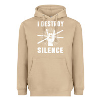 Mushroom i destroy silence drum set drummer gift Heavyweight Hoodie - linhVisuals