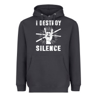 Smoke i destroy silence drum set drummer gift Heavyweight Hoodie - linhVisuals