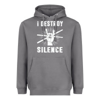 Storm i destroy silence drum set drummer gift Heavyweight Hoodie - linhVisuals