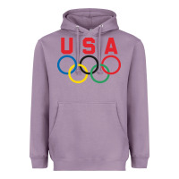 Lavender OLYMPIC RINGS Heavyweight Hoodie - linhVisuals