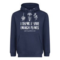 Navy i think i have enough plants Heavyweight Hoodie - linhVisuals