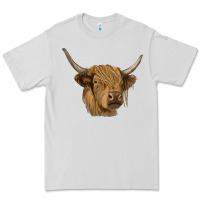 Dove Grey highland cow Premium Tee - RanaPortraitStore