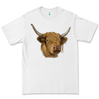 White highland cow Premium Tee - RanaPortraitStore