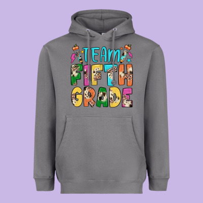Team Fifth Grade Heavyweight Hoodie Designed By Jahusdesignshop