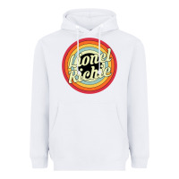 White lionel richie Heavyweight Hoodie - linhVisuals