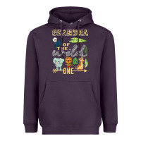 Plum grandma of the wild one zoo mother birthday safari jungle long sleeve Heavyweight Hoodie - linhVisuals
