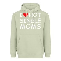 Matcha i love hot single moms tee red heart hot mother milf mommy t shirt Heavyweight Hoodie - linhVisuals