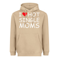Mushroom i love hot single moms tee red heart hot mother milf mommy t shirt Heavyweight Hoodie - linhVisuals