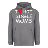 Storm i love hot single moms tee red heart hot mother milf mommy t shirt Heavyweight Hoodie - linhVisuals