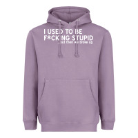 Lavender i used to be f cking stupid Heavyweight Hoodie - linhVisuals