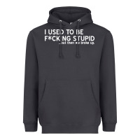 Smoke i used to be f cking stupid Heavyweight Hoodie - linhVisuals