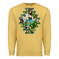 Antique Gold aztec  cowhide cactus gemstone Premium Sweatshirt - JahusDesignShop