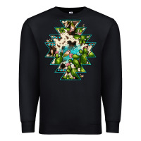 Black aztec  cowhide cactus gemstone Premium Sweatshirt - JahusDesignShop