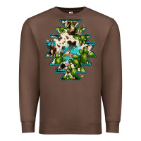 Chestnut aztec  cowhide cactus gemstone Premium Sweatshirt - JahusDesignShop