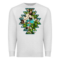 Oatmeal Heather aztec  cowhide cactus gemstone Premium Sweatshirt - JahusDesignShop