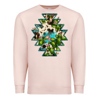 Pale Pink aztec  cowhide cactus gemstone Premium Sweatshirt - JahusDesignShop