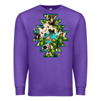 Purple aztec  cowhide cactus gemstone Premium Sweatshirt - JahusDesignShop