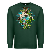 Sports Green aztec  cowhide cactus gemstone Premium Sweatshirt - JahusDesignShop