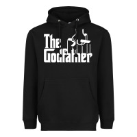 Black godfather Heavyweight Hoodie - linhVisuals