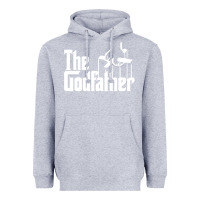 Heather Grey godfather Heavyweight Hoodie - linhVisuals
