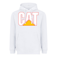 White cat Heavyweight Hoodie - linhVisuals