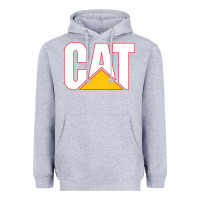 Heather Grey cat Heavyweight Hoodie - linhVisuals