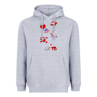 Heather Grey valentines day turtles Heavyweight Hoodie - linhVisuals