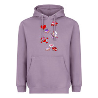Lavender valentines day turtles Heavyweight Hoodie - linhVisuals