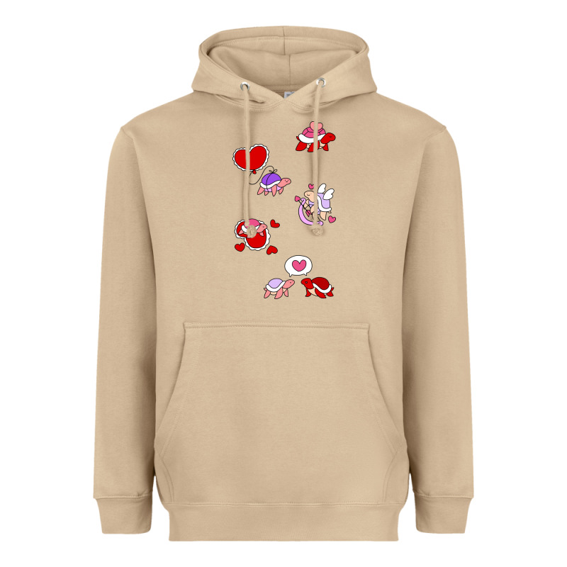 Valentines Day Turtles Heavyweight Hoodie by linhVisuals | Teevron