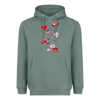 Sage valentines day turtles Heavyweight Hoodie - linhVisuals