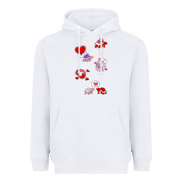 White valentines day turtles Heavyweight Hoodie - linhVisuals